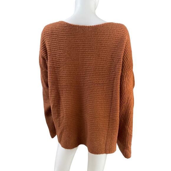 Flare Sleeve Sweater, Oversized, Boxy, Soft Rust Knit, BP., Ladies Large - Picture 5 of 7
